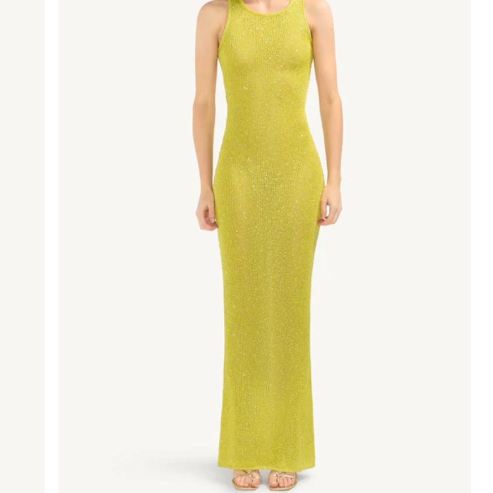 Asta Resort Natalia Dress - Chartreuse Sequin
